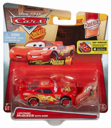 Disney Cars Lightning McQueen met sign