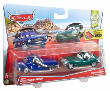 Disney Cars Brent Mustangburger en David Hobbscapp met hoofdtelefoon